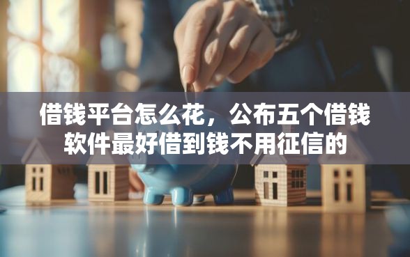 借钱平台怎么花，公布五个借钱软件最好借到钱不用征信的
