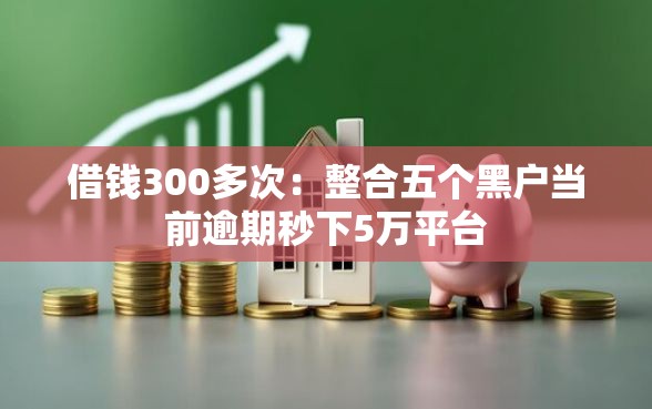 借钱300多次：整合五个黑户当前逾期秒下5万平台