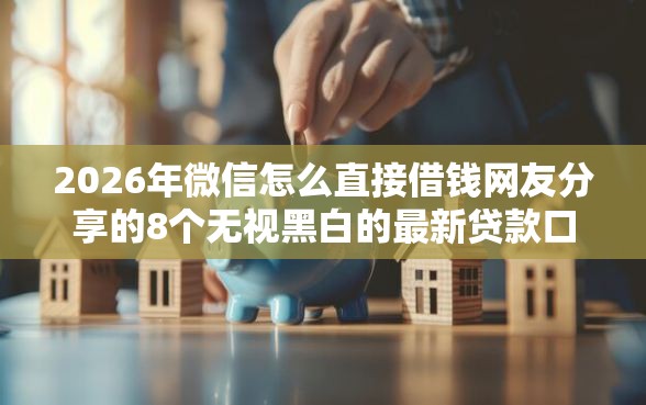 2026年微信怎么直接借钱网友分享的8个无视黑白的最新贷款口子我觉得不错！