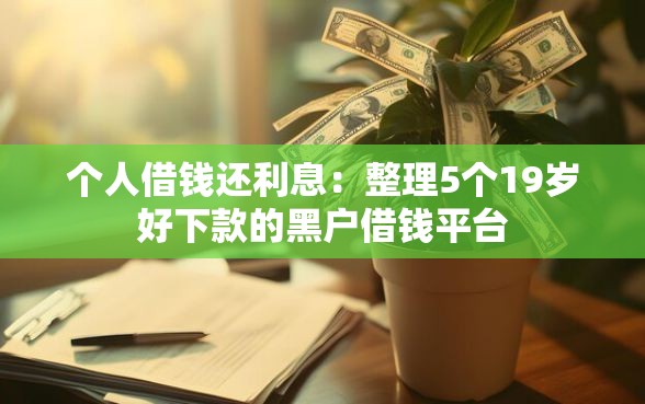 个人借钱还利息：整理5个19岁好下款的黑户借钱平台