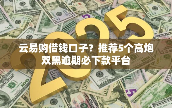 云易购借钱口子？推荐5个高炮双黑逾期必下款平台
