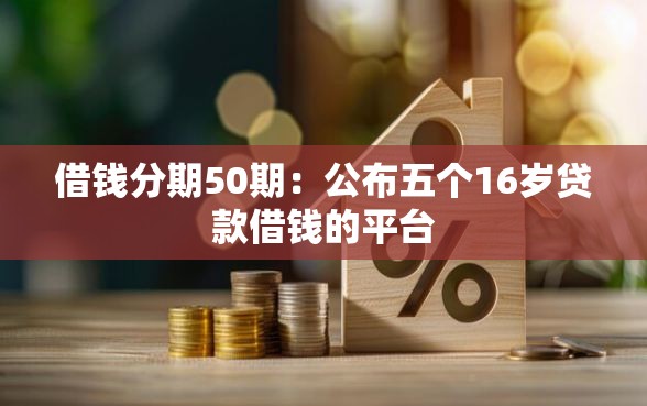 借钱分期50期：公布五个16岁贷款借钱的平台