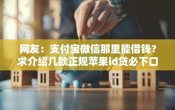 网友：支付宝微信那里能借钱？求介绍几款正规苹果id贷必下口子