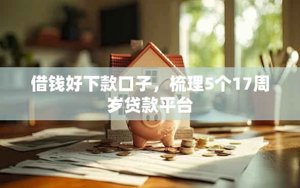 借钱好下款口子，梳理5个17周岁贷款平台