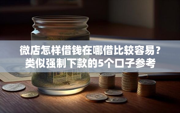 微店怎样借钱在哪借比较容易？类似强制下款的5个口子参考