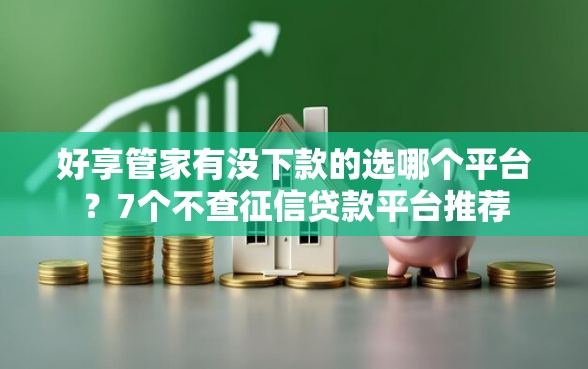 好享管家有没下款的选哪个平台？7个不查征信贷款平台推荐