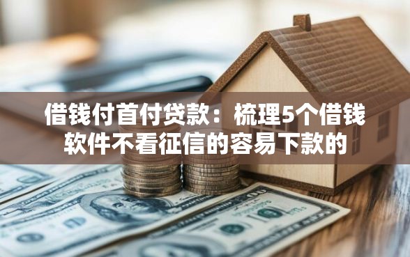 借钱付首付贷款：梳理5个借钱软件不看征信的容易下款的