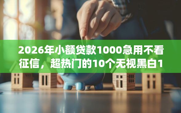 2026年小额贷款1000急用不看征信，超热门的10个无视黑白100%秒下网贷app推荐