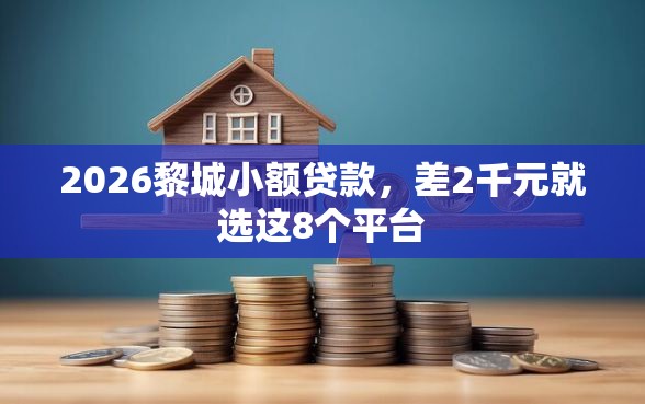 2026黎城小额贷款，差2千元就选这8个平台