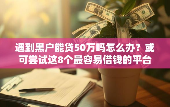遇到黑户能贷50万吗怎么办？或可尝试这8个最容易借钱的平台