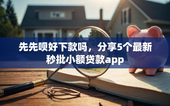 先先呗好下款吗，分享5个最新秒批小额贷款app