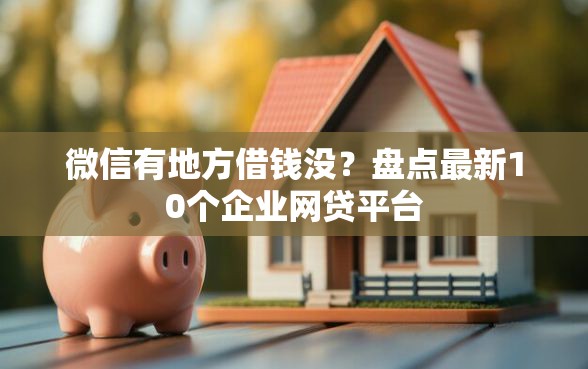 微信有地方借钱没？盘点最新10个企业网贷平台