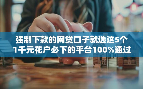 强制下款的网贷口子就选这5个1千元花户必下的平台100%通过率