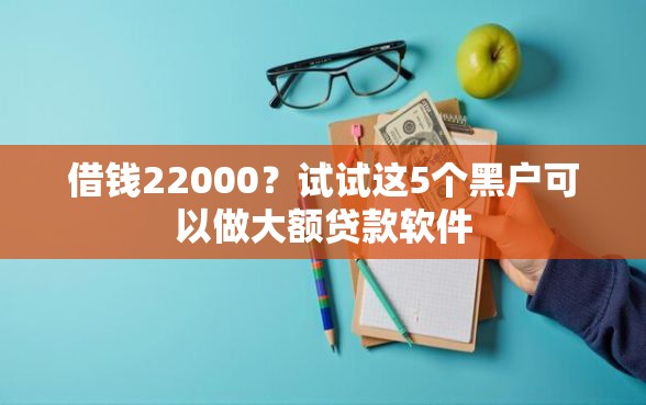 借钱22000？试试这5个黑户可以做大额贷款软件