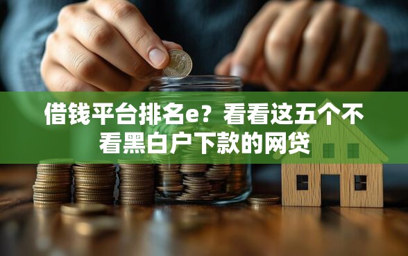 借钱平台排名e？看看这五个不看黑白户下款的网贷