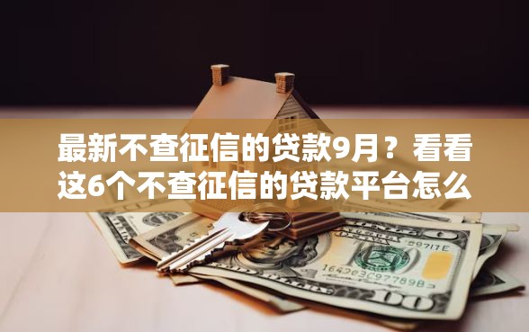 最新不查征信的贷款9月？看看这6个不查征信的贷款平台怎么样