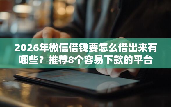 2026年微信借钱要怎么借出来有哪些？推荐8个容易下款的平台
