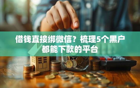 借钱直接绑微信？梳理5个黑户都能下款的平台