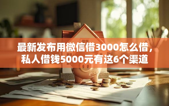 最新发布用微信借3000怎么借，私人借钱5000元有这6个渠道