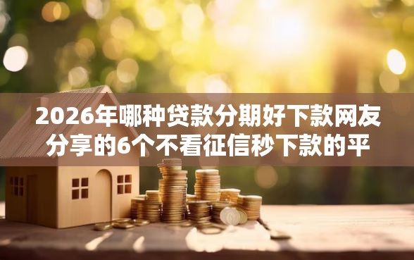 2026年哪种贷款分期好下款网友分享的6个不看征信秒下款的平台我觉得不错！