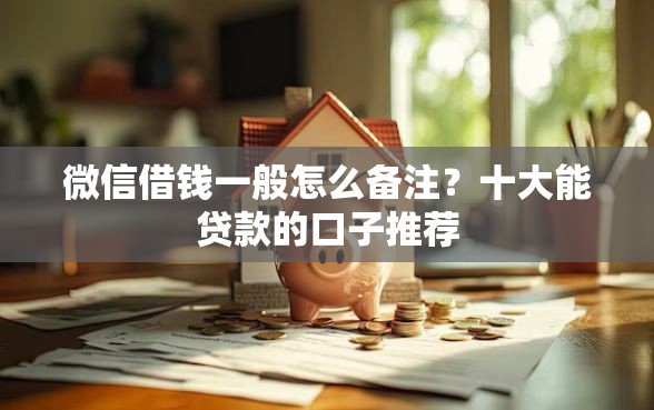 微信借钱一般怎么备注？十大能贷款的口子推荐