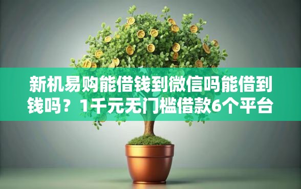 新机易购能借钱到微信吗能借到钱吗？1千元无门槛借款6个平台推荐