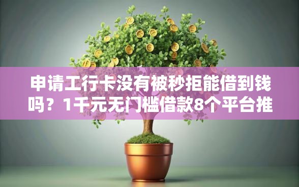 申请工行卡没有被秒拒能借到钱吗？1千元无门槛借款8个平台推荐