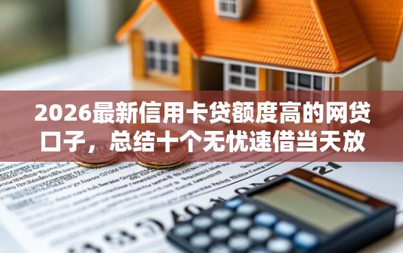 2026最新信用卡贷额度高的网贷口子，总结十个无忧速借当天放款的平台！