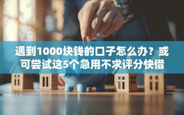 遇到1000块钱的口子怎么办？或可尝试这5个急用不求评分快借无忧的口子