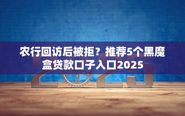 农行回访后被拒？推荐5个黑魔盒贷款口子入口2025