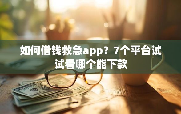 如何借钱救急app？7个平台试试看哪个能下款