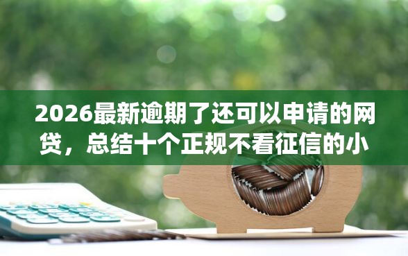 2026最新逾期了还可以申请的网贷，总结十个正规不看征信的小额贷款app！