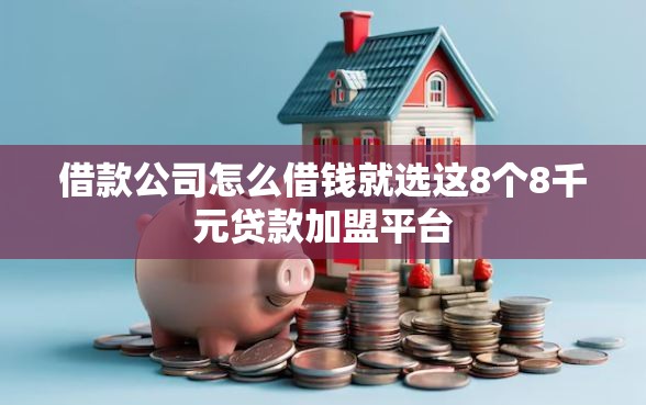 借款公司怎么借钱就选这8个8千元贷款加盟平台