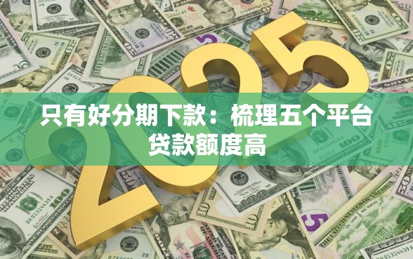 只有好分期下款：梳理五个平台贷款额度高