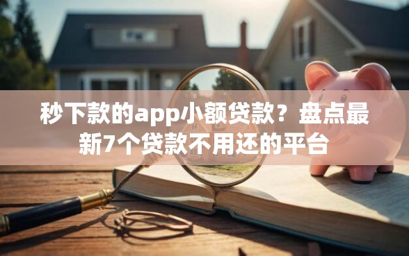 秒下款的app小额贷款？盘点最新7个贷款不用还的平台