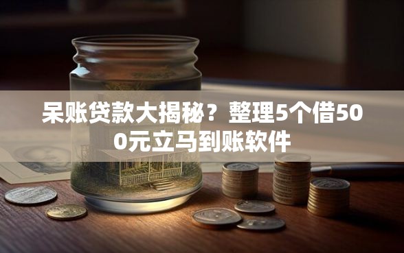 呆账贷款大揭秘？整理5个借500元立马到账软件
