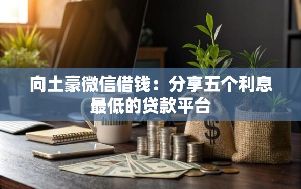 向土豪微信借钱：分享五个利息最低的贷款平台