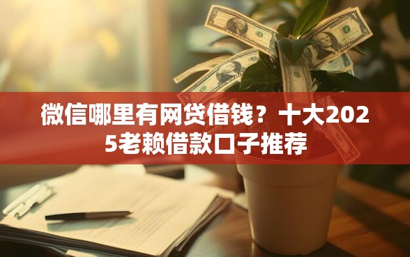 微信哪里有网贷借钱？十大2025老赖借款口子推荐