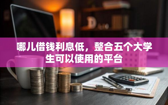哪儿借钱利息低，整合五个大学生可以使用的平台