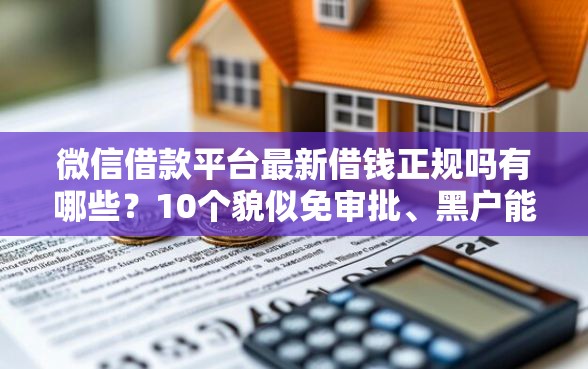 微信借款平台最新借钱正规吗有哪些？10个貌似免审批、黑户能下款的平台合集