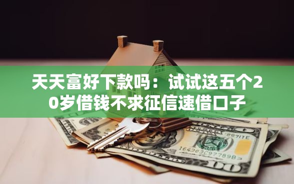 天天富好下款吗：试试这五个20岁借钱不求征信速借口子