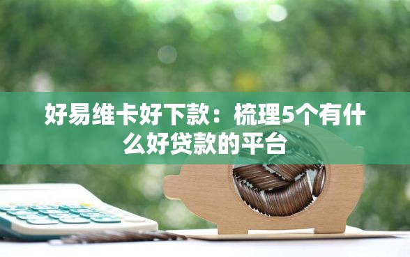 好易维卡好下款：梳理5个有什么好贷款的平台
