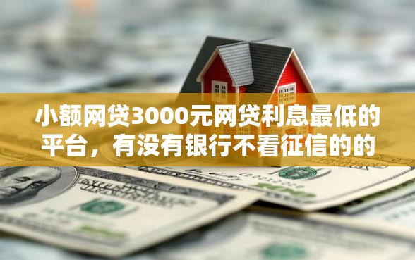 小额网贷3000元网贷利息最低的平台，有没有银行不看征信的的6个平台介绍