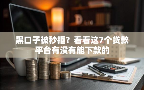 黑口子被秒拒？看看这7个贷款平台有没有能下款的
