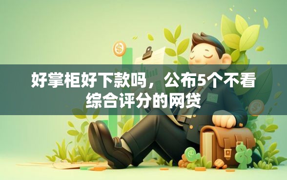 好掌柜好下款吗，公布5个不看综合评分的网贷