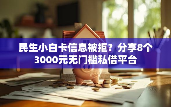 民生小白卡信息被拒？分享8个3000元无门槛私借平台