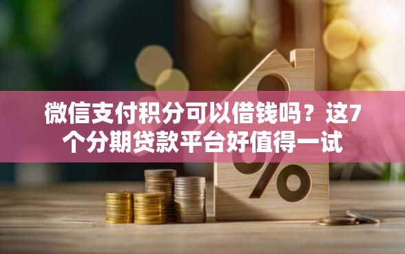 微信支付积分可以借钱吗？这7个分期贷款平台好值得一试
