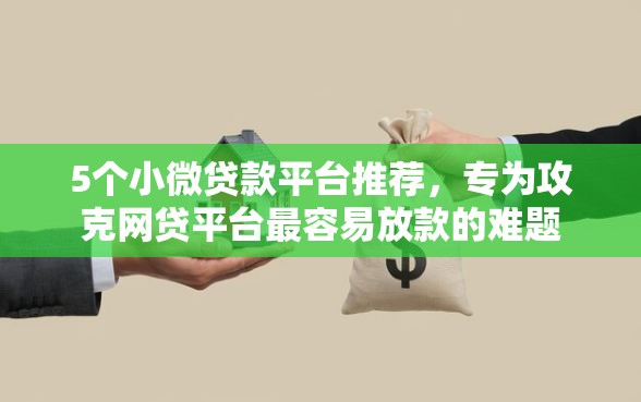 5个小微贷款平台推荐，专为攻克网贷平台最容易放款的难题