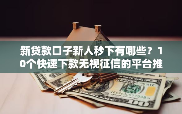 新贷款口子新人秒下有哪些？10个快速下款无视征信的平台推荐给你