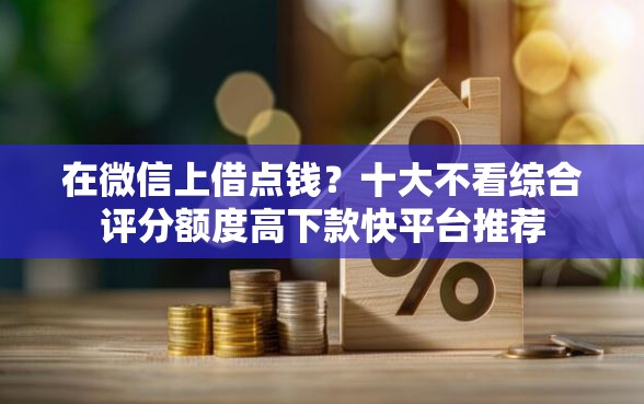 在微信上借点钱？十大不看综合评分额度高下款快平台推荐